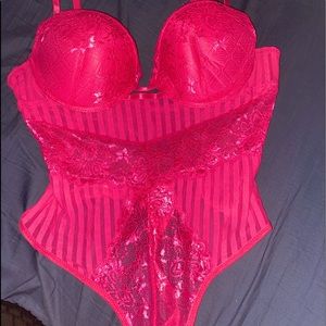 Hot pink lacy body suit! Never been worn!